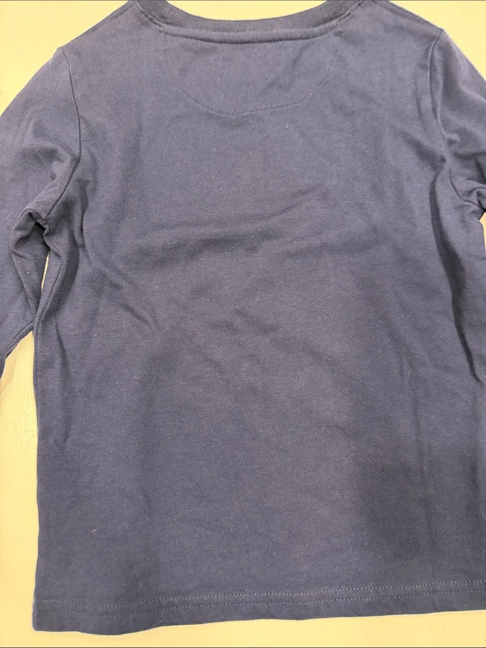 Navy Long-Sleeve Tee with Red Truck Detail